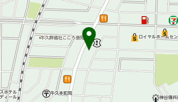 日高屋 牛久中央店の地図画像