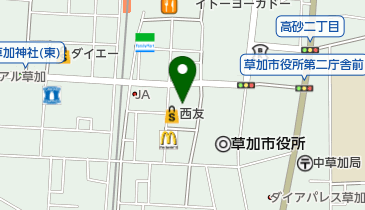 西友 草加店の地図画像