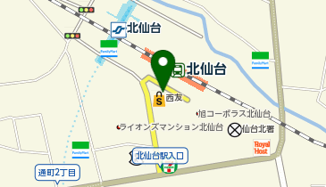西友 北仙台店の地図画像