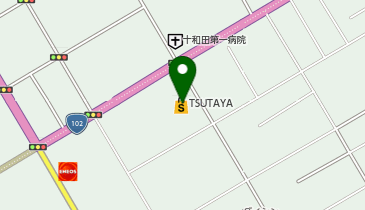 TSUTAYA 十和田店の地図画像