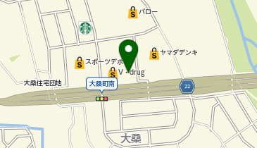 TSUTAYA 大桑店の地図画像
