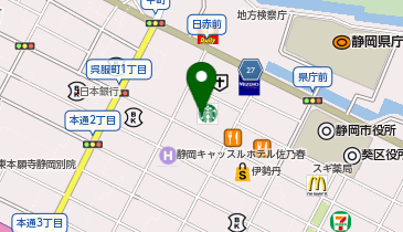 TSUTAYA BOOKSTORE 静岡の地図画像