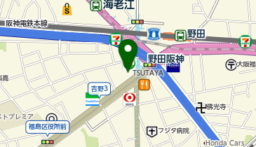 TSUTAYA 野田阪神店の地図画像