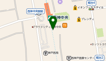 TSUTAYA BOOKSTORE エキソアレ西神中央の地図画像