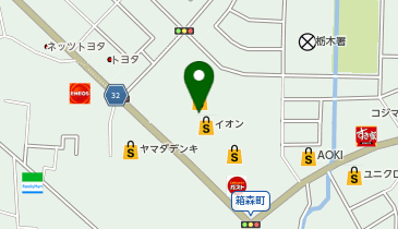 マジックミシン栃木の地図画像