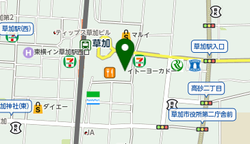 マジックミシンアコス草加の地図画像