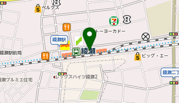 マジックミシンJR綾瀬駅の地図画像
