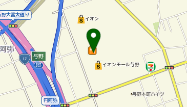 マジックミシンイオンモール与野の地図画像