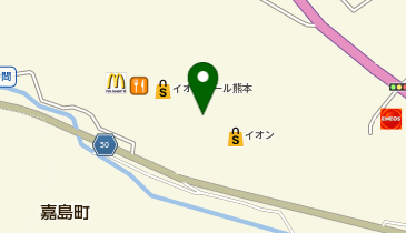 マジックミシンイオンモール熊本の地図画像