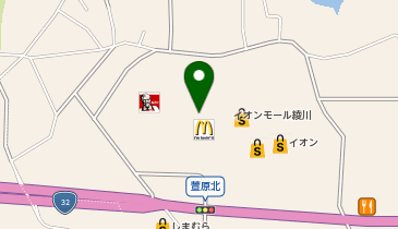 マジックミシンイオンモール綾川の地図画像