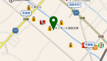 マジックミシンイオンモール加西北条の地図画像