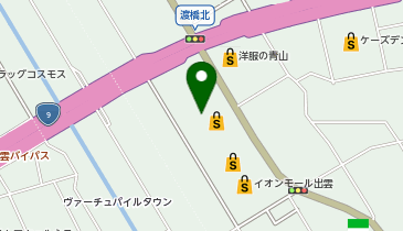 マジックミシンイオンモール出雲の地図画像