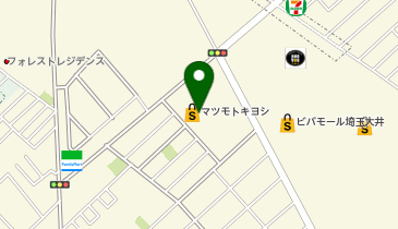 ドラッグストア マツモトキヨシ ピアシティふじみ野店の地図画像