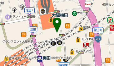 ココカラファイン 阪急三番街店の地図画像