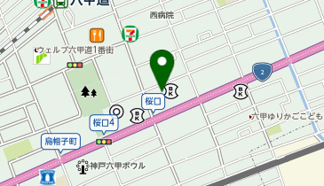 ドラッグストアライフォート 六甲店の地図画像