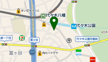 ココカラファイン 代々木八幡店の地図画像