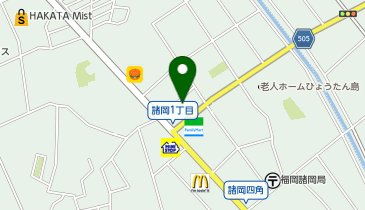 ココカラファイン 諸岡店の地図画像