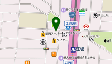 ココカラファイン 江坂店の地図画像