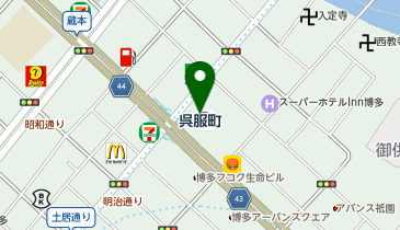ココカラファイン 呉服町店の地図画像