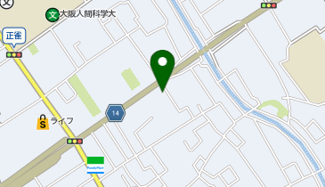 ドラッグストアライフォート 正雀店の地図画像