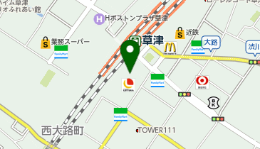 ココカラファイン ガーデンシティ草津店の地図画像
