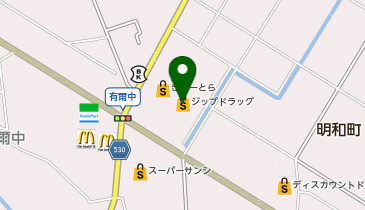 ジップドラッグ 有爾中店の地図画像