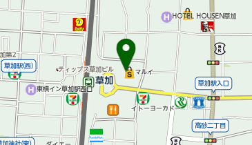 ココカラファイン 草加マルイ店の地図画像