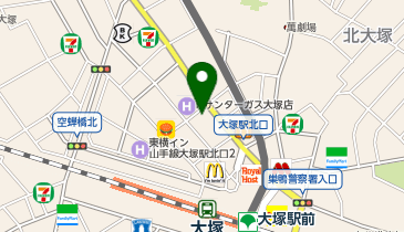 ココカラファイン 大塚店の地図画像