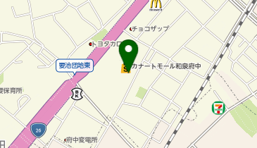 ココカラファイン カナートモール和泉府中店の地図画像