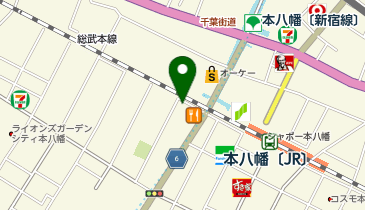 ココカラファイン 本八幡店の地図画像