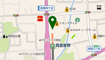ココカラファイン みのおキューズモール店の地図画像