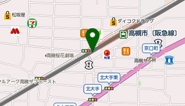 ココカラファイン エミル高槻店の地図画像