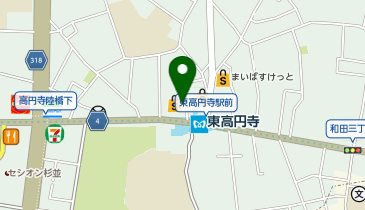 ココカラファイン 東高円寺駅前店の地図画像