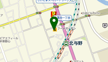 ココカラファイン 北与野店の地図画像
