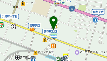 ココカラファイン 調布店の地図画像