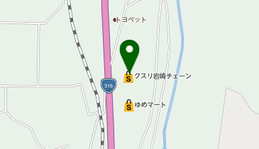 クスリ岩崎チェーン 長門店の地図画像