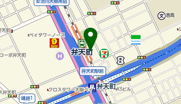 ココカラファイン JR弁天町駅店の地図画像