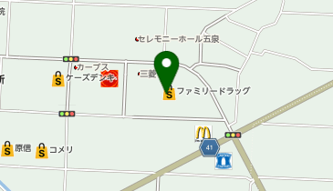 ファミリードラッグ 五泉店の地図画像