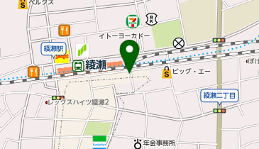 どらっぐぱぱす 綾瀬駅前店の地図画像