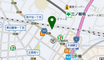 どらっぐぱぱす 三ノ輪店の地図画像