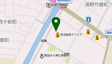ココカラファイン+イズミヤ 洛北阪急スクエア店の地図画像