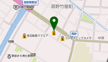 ココカラファイン+イズミヤ 高野店の地図画像