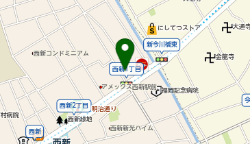 ニッポンレンタカー 地下鉄西新駅の地図画像
