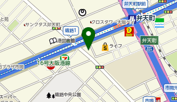 ニッポンレンタカー 弁天町駅前の地図画像