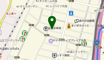 三井のカーシェアーズ リパーク南大井6丁目(自転車可)の地図画像