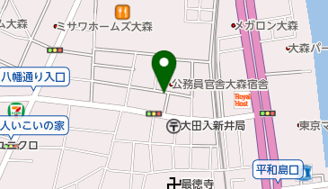 三井のカーシェアーズ 大森北2丁目第1(自転車禁止)の地図画像