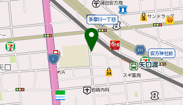 三井のカーシェアーズ リパーク多摩川1丁目第3(自転車可)の地図画像