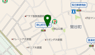 三井のカーシェアーズ リパーク渋谷鉢山町(自転車禁止)の地図画像