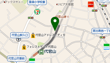 三井のカーシェアーズ リパーク代官山第9(自転車可)の地図画像