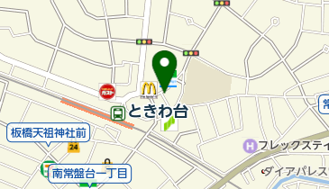 三井のカーシェアーズ リパークときわ台駅前(自転車可)の地図画像